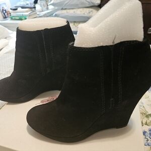 Jessica Simpson  Suede Black Ankle Booties